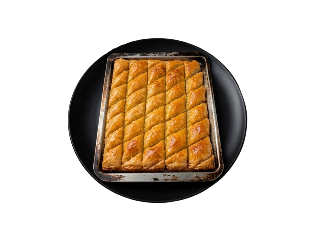 Daymant, baklawa relleno de pistacho y azafrán natural